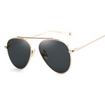 TSHING Women Rose Gold Mirror Retro Aviation Sunglasses Men Fashion Brand Designer Vintage Sun Glasses For Female Male Driving
