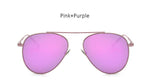 TSHING Women Rose Gold Mirror Retro Aviation Sunglasses Men Fashion Brand Designer Vintage Sun Glasses For Female Male Driving
