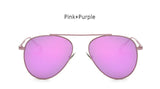 TSHING Women Rose Gold Mirror Retro Aviation Sunglasses Men Fashion Brand Designer Vintage Sun Glasses For Female Male Driving