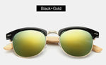Vintage Half Frame Original Bamboo Sunglasses